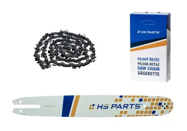 HS PARTS Führungsschiene 16" (40cm) 3/8" .050" (1.3mm) + Sägekette 55 Glieder Vierkantzahn für Stihl 009 010 011 017 018 019 020 021 023 025 MS160 MS170 MS171 MS180 MS181 MS192 MS210 MS211 MS250 MS231 MS241 MS251