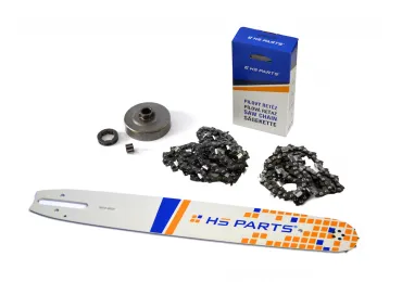 HS PARTS Führungsschiene 16" (40cm) 3/8" .063" (1,6mm) + 2 x Sägekette 60 Glieder Vierkantzahn + Ringkettenrad Stihl 034 036 MS340 MS360