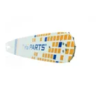 HS PARTS Führungsschiene 18" (45 cm) 3/8" .050" (1,3 mm) + 4 x Sägekette 64 Glieder Vierkantzahn für Husqvarna 246 254 262 345 357 455 460 555 560 Jonsered 2054 CS2260 Dolmar 111 112 115 PS540 Solo 613 614 650 Oleomac 162 956 962