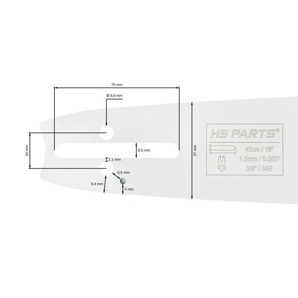 HS PARTS Führungsschiene 18