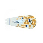 HS PARTS Führungsschiene 18" (45 cm) 3/8" .058" (1,5 mm) + 2 x Sägekette 68 Glieder Vierkantzahn für Husqvarna 61 266 268 288 362 365 371 372XP 380 395 576XP