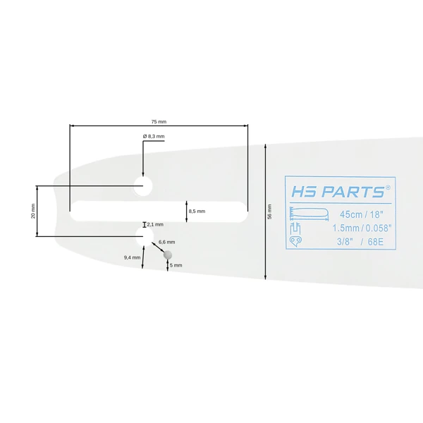 HS PARTS Führungsschiene 18