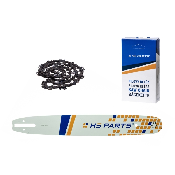 HS PARTS Führungsschiene 18" (45 cm) 3/8" .063" (1,6 mm) + Sägekette 66 Glieder Rundzahn für die Herstellung von Platten passend Stihl MS360 MS361 MS362 MS440 MS441 MS660