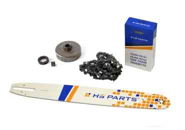 HS PARTS Führungsschiene 18" (45 cm) 3/8" .063" (1,6 mm) + Sägekette 66 Glieder Vierkantzahn + Ringkettenrad Stihl 064 066 MS660