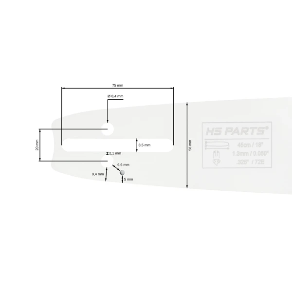 HS PARTS Führungsschiene 18