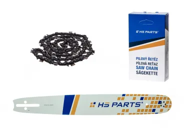 HS PARTS Führungsschiene 18" (45 cm) .325" .058" (1,5 mm) + Sägekette 72 Glieder Vierkantzahn für Husqvarna 36 55 136 254 257 262 357 435 445 460 Jonsered 2054 2152 2155 Dolmar 109 111 112 116 Solo 639 651 665