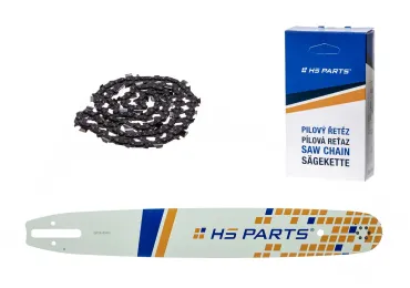 HS PARTS Führungsschiene 18" (45 cm) .325" .063" (1.6 mm) + Sägekette 74 Glieder Vierkantzahn für Stihl 024 026 028 029 030 031 032 039 MS240 MS260 MS261 MS270 MS271 MS280 MS290 MS291 MS310 MS390