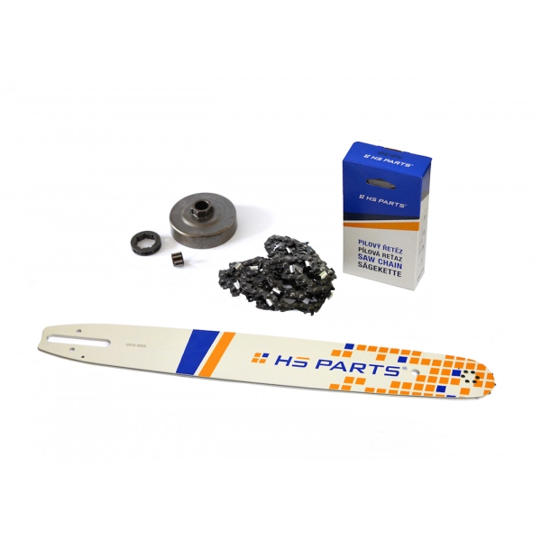 HS PARTS Führungsschiene 18" (45cm) 3/8" .063" (1,6mm) + 66 Glieder Vierkantzahn + Ringkettenrad Stihl MS360 036