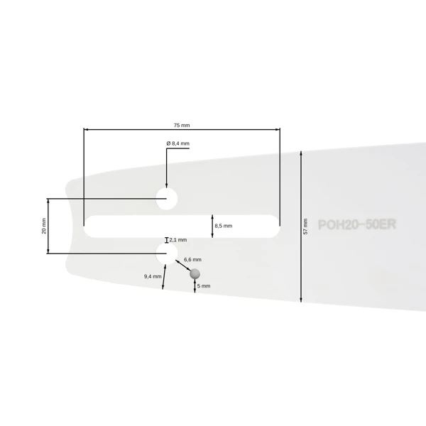 HS PARTS Führungsschiene 20