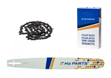 HS PARTS Führungsschiene 20" (50 cm) 3/8" .050" (1,3 mm) + Sägekette 72 Glieder Vierkantzahn für Husqvarna 246 254 262 345 357 455 460 555 560 Jonsered 2054 CS2260 Dolmar 111 112 115 PS540 Solo 613 614 650 Oleomac 162 956 962