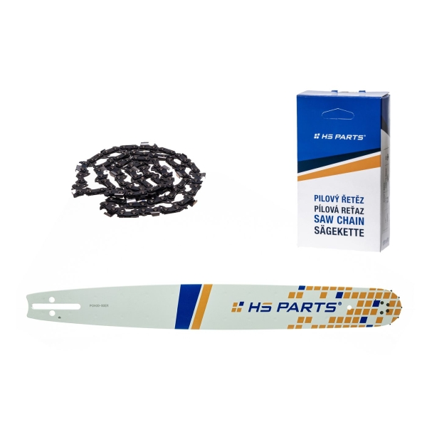 HS PARTS Führungsschiene 20" (50 cm) 3/8" .050" (1,3 mm) + Sägekette 72 Glieder Vierkantzahn für Husqvarna 246 254 262 345 357 455 460 555 560 Jonsered 2054 CS2260 Dolmar 111 112 115 PS540 Solo 613 614 650 Oleomac 162 956 962