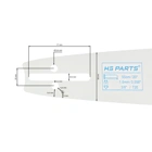 HS PARTS Führungsschiene 20" (50 cm) 3/8" .058" (1,5 mm) für Husqvarna 246 254 262 345 346 357 359 455 460 555 560 Jonsered 2054 CS2260 Dolmar 111 112 115 PS540 Solo 613 614 650 Oleomac 162 956 962
