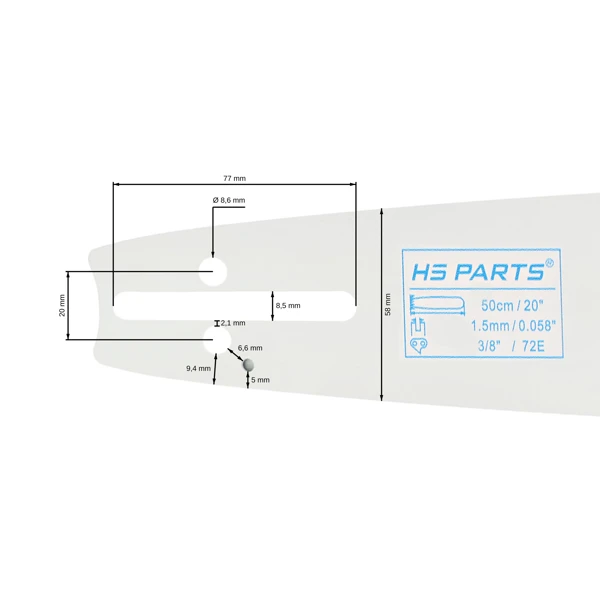 HS PARTS Führungsschiene 20