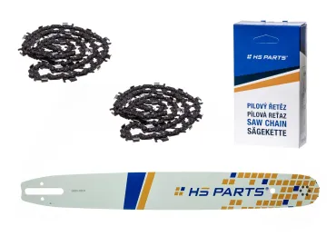 HS PARTS Führungsschiene 20" (50 cm) 3/8" .063" (1,6 mm) + 2 x Sägekette 72 Glieder Rundzahn für die Herstellung von Platten passend Stihl 044 048 MS310 MS360 MS361 MS362 MS440 MS441 MS462 MS460 MS640 MS650 MS660 MS500i