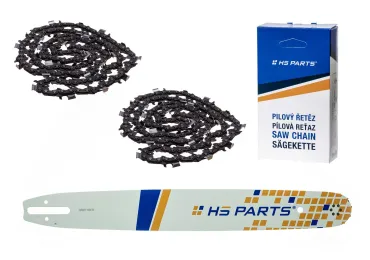 HS PARTS Führungsschiene 20" (50 cm) 3/8" .063" (1,6 mm) + 2 x Sägekette 72 Glieder Vierkantzahn für Stihl 029 031 032 034 041 042 036 044 056 066 MS290 MS310 MS360 MS361 MS362 MS391 MS440 MS441 MS462 MS460 MS640 MS650 MS660 MS500i