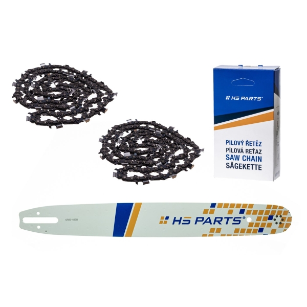 HS PARTS Führungsschiene 20" (50 cm) 3/8" .063" (1,6 mm) + 2 x Sägekette 72 Glieder Vierkantzahn für Stihl 029 031 032 034 041 042 036 044 056 066 MS290 MS310 MS360 MS361 MS362 MS391 MS440 MS441 MS462 MS460 MS640 MS650 MS660 MS500i