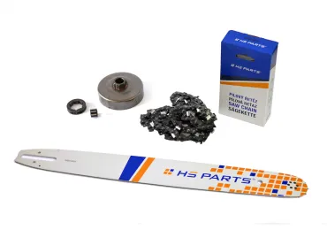 HS PARTS Führungsschiene 20" (50 cm) 3/8" .063" (1,6 mm) + Sägekette 72 Glieder Vierkantzahn + Ringkettenrad Stihl 064 066 MS660