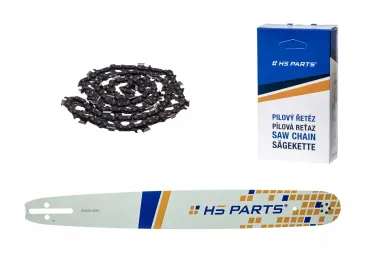 HS PARTS Führungsschiene 20" (50 cm) .325" .058" (1,5 mm) + Sägekette 76 Glieder Vierkantzahn für für Husqvarna 36 45 55 136 254 262 345 346 357 435 445 460 Jonsered 2054 2152 2155 Dolmar 109 111 112 116 Solo 639 651 665