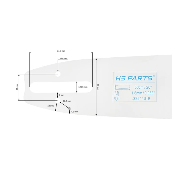 HS PARTS Führungsschiene 20