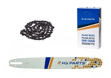 HS PARTS Führungsschiene 20" (50 cm) .325" .063" (1.6 mm) + Sägekette 81 Glieder Vierkantzahn für Stihl 024 026 028 029 030 031 032 039 MS240 MS260 MS261 MS270 MS271 MS280 MS290 MS291 MS310 MS390