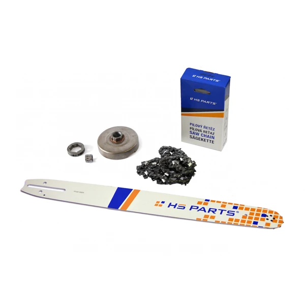HS PARTS Führungsschiene 20" (50cm) 3/8" .058" (1,5 mm) + Sägekette 72 Glieder Vierkantzahn + Ringkettenrad Husqvarna 362 365 365H 365 X-Torq 371 372XP 372 X-Torq