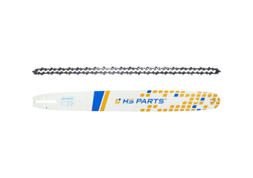HS PARTS Führungsschiene 24" (60 cm) 3/8" .058" (1,5 mm) + Sägekette 84 Glieder Vierkantzahn für Husqvarna 61 66 266 268 272 365 372XP 380 585 Solo 665 681 Jonsered 2077 2171 Dolmar PS6400 Makita DCS6400