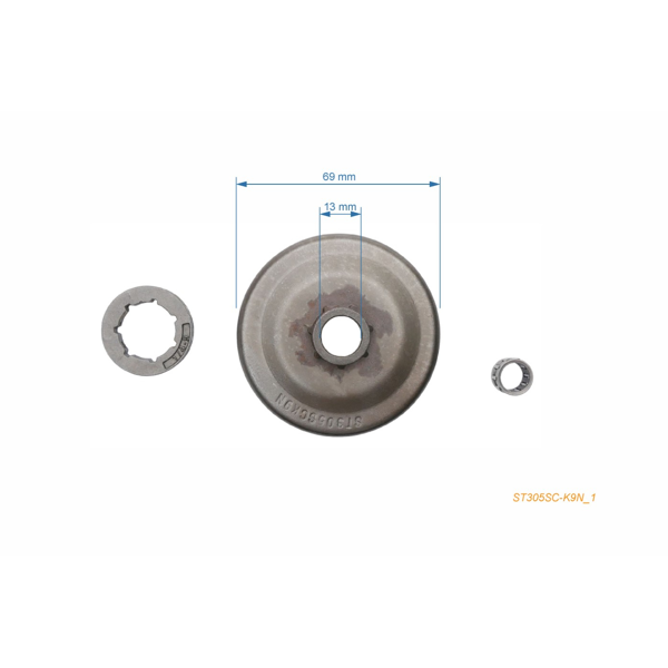 HS PARTS kettenrad 1/4" 9 Zähne für Kettensägen Stihl 017 018 019T MS170 MS171 MS180 MS190 MS191T MS181 MS190 MS191 MS210 MS230 MS231 MS241 MS251 (OEM 11236402007)