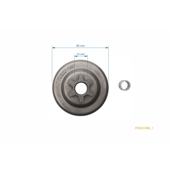 HS PARTS Kettenrad 3/8" 6 Zähne für Husqvarna 136 142 236 Jonsered 2035 2040 CS2137 CS2234 Partner 350 351 370 390 McCulloch CS380 Mac20X Poulan 2250 2375 (OEM 530047061)
