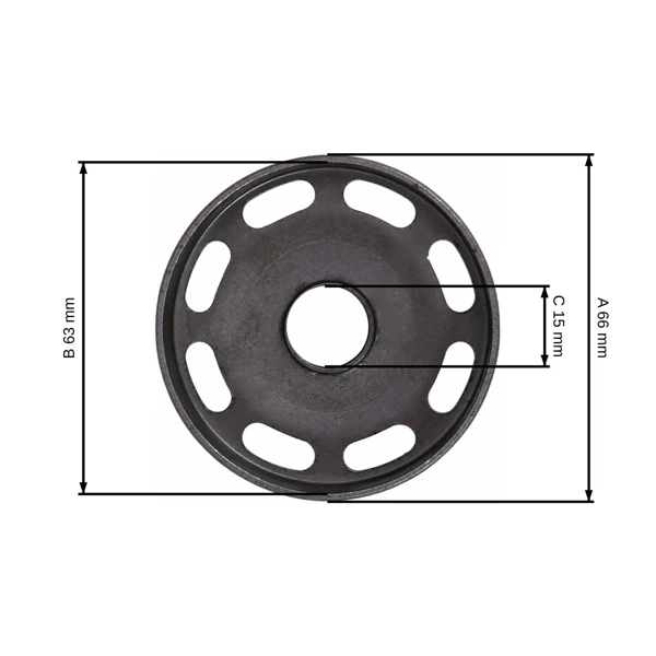 HS Parts Kettenrad 3/8" 6 Zähne für Husqvarna Kettensägen 135 135E 140 140E McCulloch CS350 CS390 (578257101)