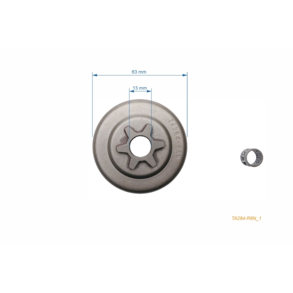 HS PARTS Kettenrad 3/8" 6 Zähne für Kettensägen Tanaka 300 320 330 3301 EC290 3/8" 6 Zähne (OEM 360065)