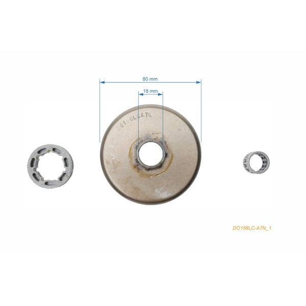 HS PARTS Kettenrad 3/8" 7 Zähne für Kettensägen Dolmar 112 113 114 116 117 119 120 120 super McCulloch Promac 6800