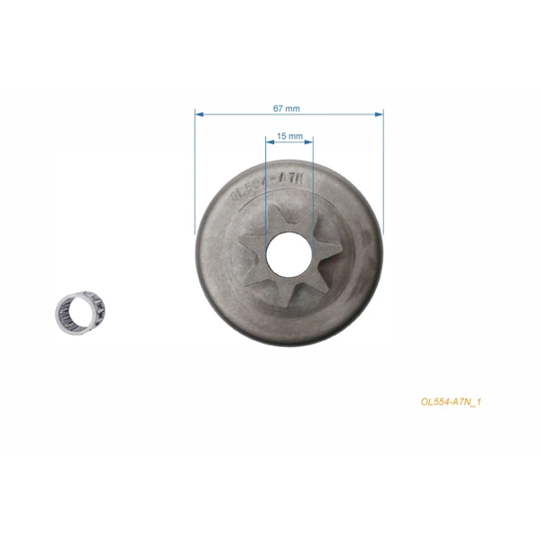 HS PARTS Kettenrad 3/8" 7 Zähne für Kettensägen OLEO-MAC Oleomac Olympyk 938 941 942 944 945 946 947 950 951 952 956 John Deere CS46 CS52