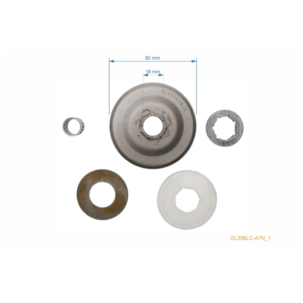 HS PARTS Kettenrad 3/8" 7 Zähne für Kettensägen Oleomac Olympyk 970 971 980 981 985 HD GS720 GS 820 John Deere CS71 CS81 (OEM 97000207)
