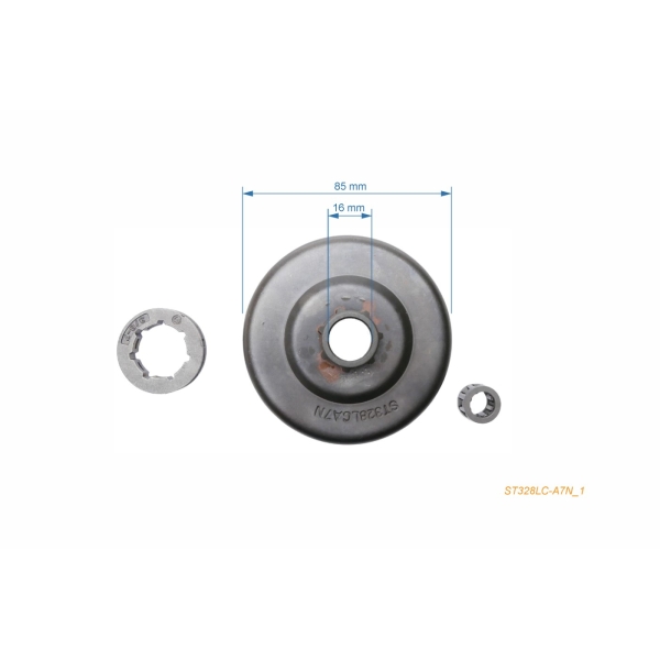 HS PARTS Kettenrad 3/8" 7 Zähne für Stihl Kettensägen 064 066 MS640 MS650 MS660 (11220071002)