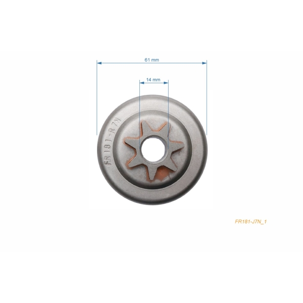 HS PARTS Kettenrad .325" 7 Zähne für Kettensägen Husqvarna 33 34 35 37 38 Frontier Mark1 Mark11 F3335 F35VIP FB35 (OEM 507476434)