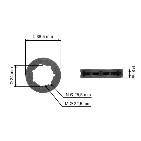 HS PARTS Kettenrad .404