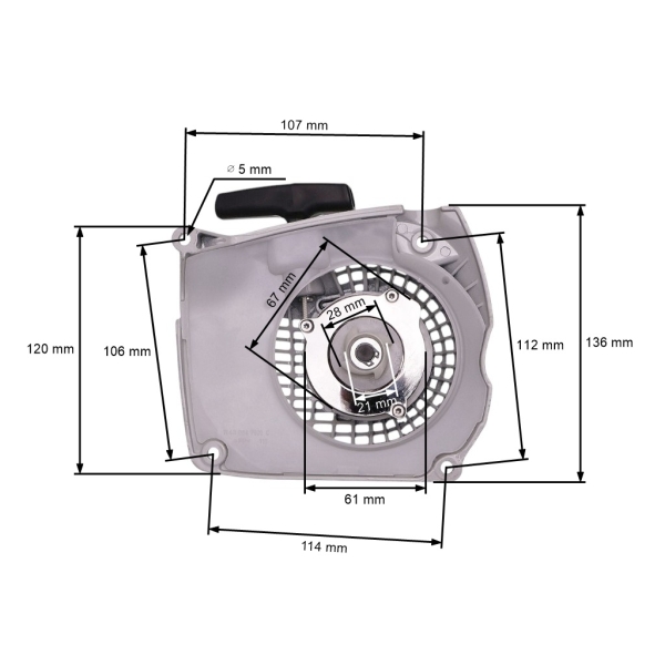 HS PARTS Kompletter Starter für Stihl MS231 MS251 Kettensägen (OEM 11430801830)