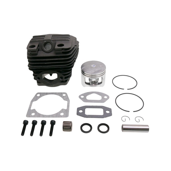 HS PARTS Kompletter Zylinder mit 45 mm Kolben für chinesische Kettensägen und Hobbymarktsägen mit 52 cm³ Hubraum