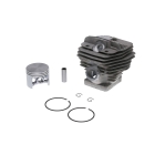 HS PARTS Kompletter Zylinder mit Kolben für Kettensägen Stihl 065 MS650 52 mm (OEM 11220201219)