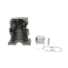 HS PARTS kompletter Zylinder mit Kolben für Stihl Kettensägen 017 018 MS170 MS180 Kolbenbolzen 8mm (OEM 11300201208)