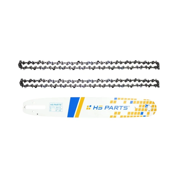 HS PARTS Professionelle Führungsschiene 16" (40 cm) 3/8" .050" (1,3 mm) + 2 x Sägekette 60 Glieder Vierkantzahn für Stihl 036 044 056 066 MS290 MS310 MS360 MS361 MS362 MS391 MS440 MS441 MS462 MS460 MS640 MS650 MS660 MS500i