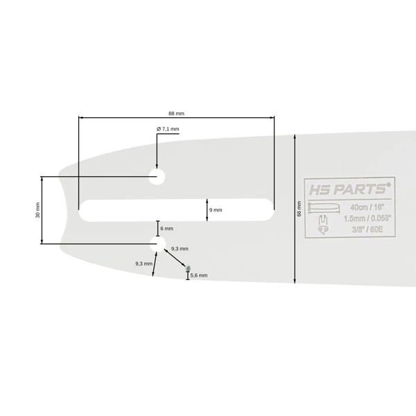 HS PARTS Professionelle Führungsschiene 16