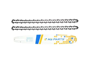 HS PARTS Professionelle Führungsschiene 16" (40 cm) .325" .058" (1,5 mm) + 2 x Sägekette 66 Glieder Vierkantzahn für Jonsered 2045 2137 2138 CS2138 CS2141 Makita DCS4300 DCS4301 Shindaiwa 377 446S 488 490 Echo CS3600 CS680 CS8002