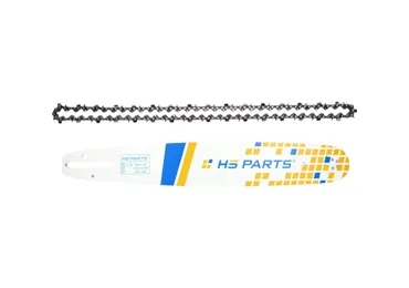 HS PARTS Professionelle Führungsschiene 16" (40 cm) .325" .058" (1,5 mm) + Sägekette 66 Glieder Vierkantzahn für Jonsered 2045 2137 2138 CS2138 CS2141 Makita DCS4300 DCS4301 Shindaiwa 377 446S 488 490 Echo CS3600 CS680 CS8002
