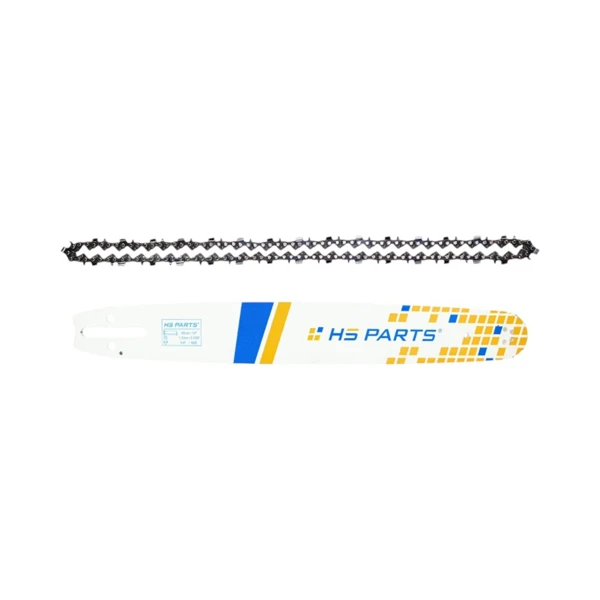 HS PARTS Professionelle Führungsschiene 18" (45 cm) 3/8" .058" (1,5 mm) + Sägekette 68 Glieder Vierkantzahn für Jonsered 60 66 70 75 77 80 81 90 92 110 111 601 801 820 830 910E 920 930 941 Oleomac 261 264 350 481 482 GS720 GS820
