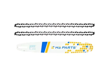 HS PARTS Professionelle Führungsschiene 18" (45 cm) .325" .050" (1,3 mm) + 2 x Sägekette 74 Glieder Vierkantzahn für Stihl 024 026 028 029 030 031 032 039 MS240 MS260 MS261 MS270 MS271 MS280 MS290 MS291 MS310 MS390