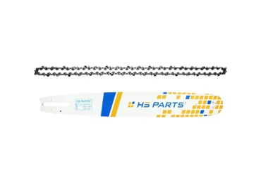 HS PARTS Professionelle Führungsschiene 18" (45 cm) .325" .058" (1,5 mm) + Sägekette 72 Glieder Vierkantzahn für Jonsered 2045 2137 2138 CS2138 CS2141 Makita DCS4300 DCS4301 Shindaiwa 377 446S 488 490 Echo CS3600 CS680 CS8002