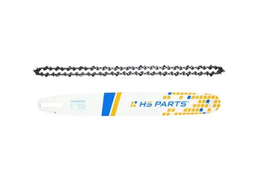 HS PARTS Professionelle Führungsschiene 20" (50 cm) 3/8" .050" (1,3 mm) + Sägekette 72 Glieder Vierkantzahn für Stihl 036 044 056 066 MS290 MS310 MS360 MS361 MS362 MS391 MS440 MS441 MS462 MS460 MS640 MS650 MS660 MS500i