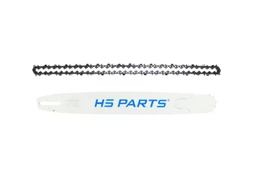 HS PARTS Professionelle Führungsschiene 20" (50 cm) 3/8" .063" (1,6 mm) + Sägekette 72 Glieder Vierkantzahn für Stihl 030 036 042 045 MS290 MS390 MS360 MS361 MS362 MS380 MS440 MS441 MS460 MS461 MS462 MS500i MS660 MS661