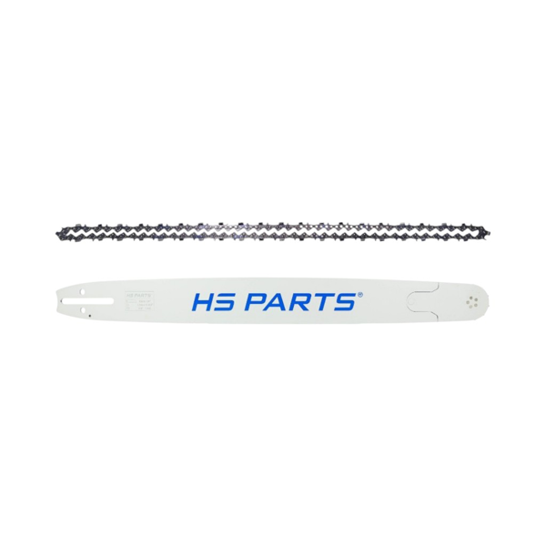 HS PARTS Professionelle Führungsschiene 24" (60 cm) 3/8" .058" (1,5 mm) + Sägekette 84 Glieder Vierkantzahn für Husqvarna 61 66 266 268 272 365 372XP 380 585 Solo 665 681 Jonsered 2077 2171 Dolmar PS6400 Makita DCS6400